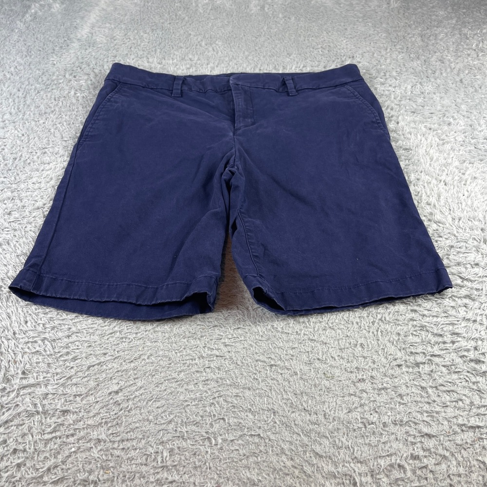 Tommy Hilfiger Mens Navy Blue Chino Shorts Size 8 Casual Twill Cotton Summer